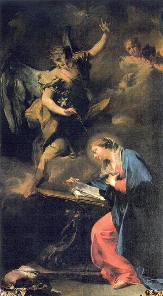 Giovanni Battista Pittoni Annunciation Norge oil painting art